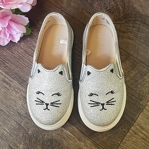 TCP Kitty Cat Kitten Silver Sparkle Girl Shoes 9